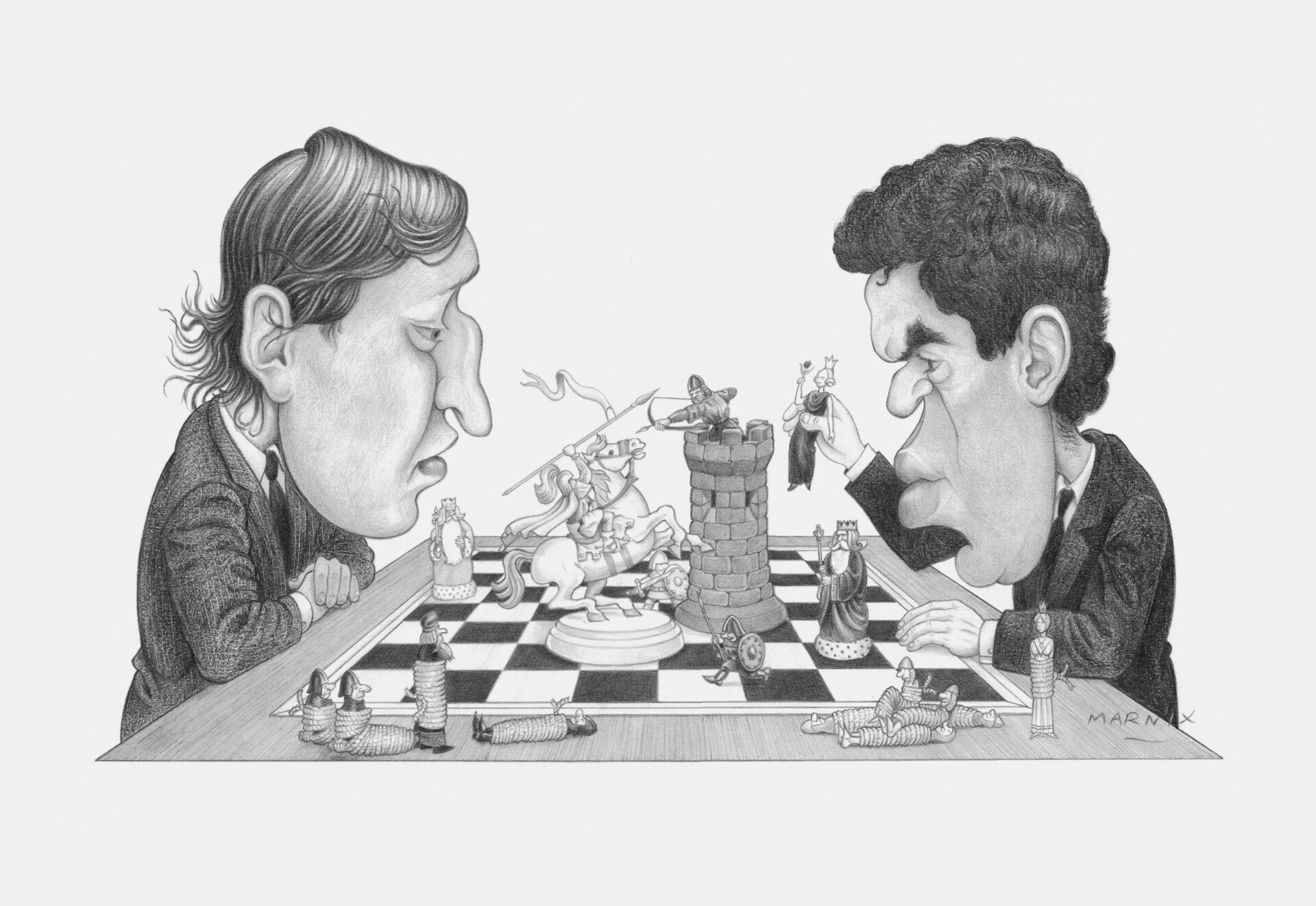ArtStation - Karpov vs Kasparov caricatures